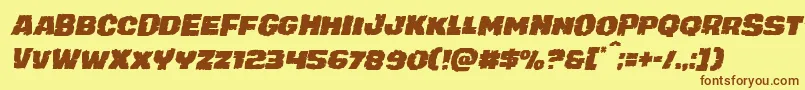 juggerrockital Font – Brown Fonts on Yellow Background
