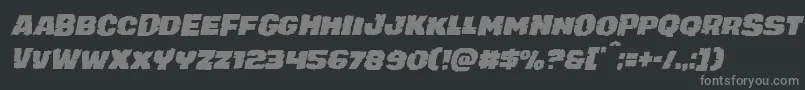 juggerrockital Font – Gray Fonts on Black Background