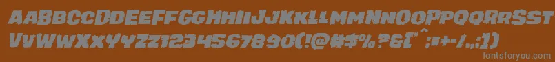 juggerrockital Font – Gray Fonts on Brown Background