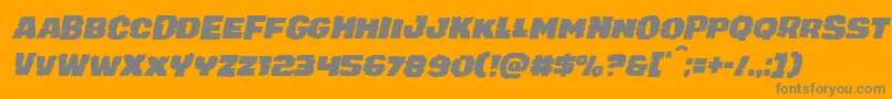 juggerrockital Font – Gray Fonts on Orange Background