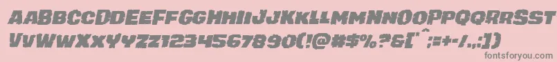 juggerrockital Font – Gray Fonts on Pink Background