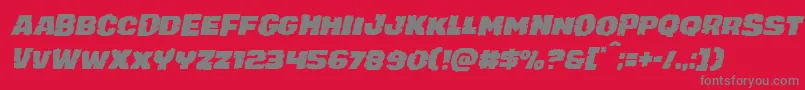 Police juggerrockital – polices grises sur fond rouge