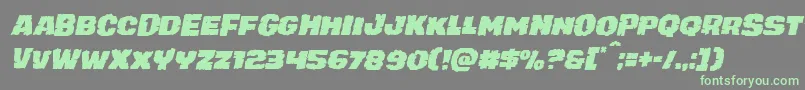 juggerrockital Font – Green Fonts on Gray Background