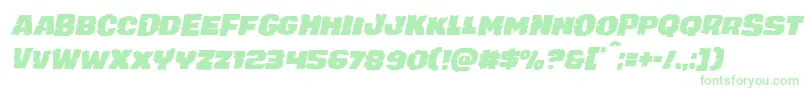 juggerrockital Font – Green Fonts on White Background