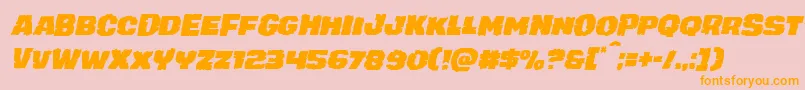 juggerrockital Font – Orange Fonts on Pink Background