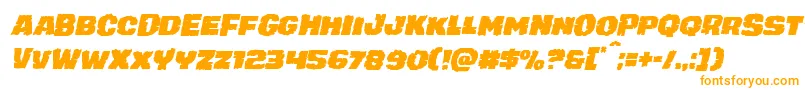 juggerrockital Font – Orange Fonts on White Background