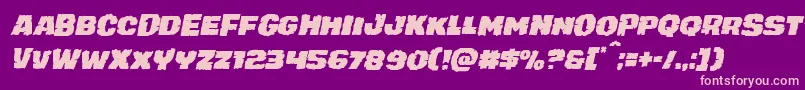 juggerrockital Font – Pink Fonts on Purple Background