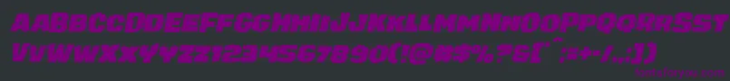 juggerrockital Font – Purple Fonts on Black Background