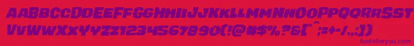 juggerrockital Font – Purple Fonts on Red Background