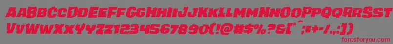 juggerrockital Font – Red Fonts on Gray Background