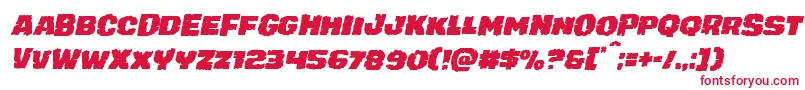 juggerrockital-Schriftart – Rote Schriften auf weißem Hintergrund