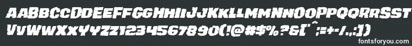 Шрифт juggerrockital – белые шрифты