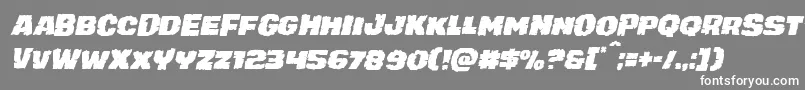 juggerrockital Font – White Fonts on Gray Background