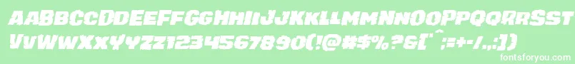 juggerrockital Font – White Fonts on Green Background