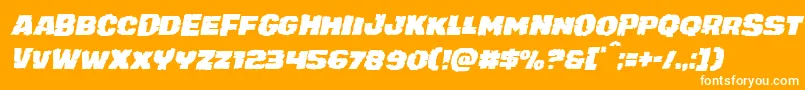 juggerrockital Font – White Fonts on Orange Background