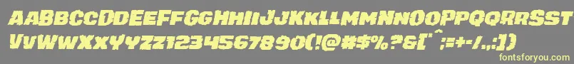 juggerrockital Font – Yellow Fonts on Gray Background