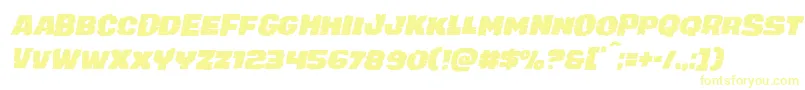 juggerrockital Font – Yellow Fonts on White Background