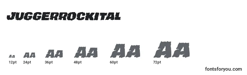 Juggerrockital Font Sizes