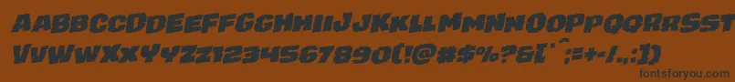Шрифт juggerrockrotal – чёрные шрифты на коричневом фоне