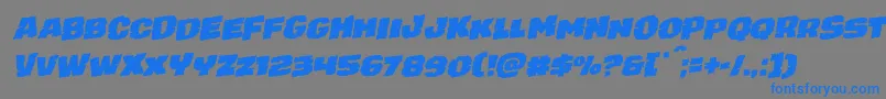 juggerrockrotal Font – Blue Fonts on Gray Background