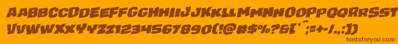 juggerrockrotal-fontti – ruskeat fontit oranssilla taustalla
