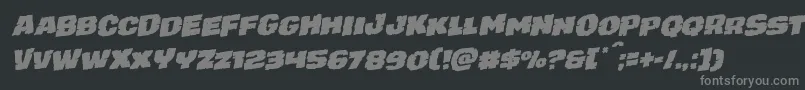 juggerrockrotal Font – Gray Fonts on Black Background