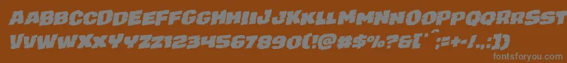 Czcionka juggerrockrotal – szare czcionki na brązowym tle