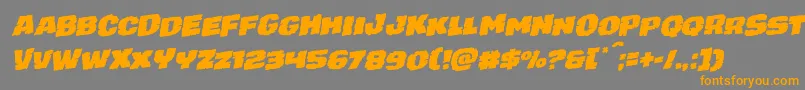 Police juggerrockrotal – polices orange sur fond gris