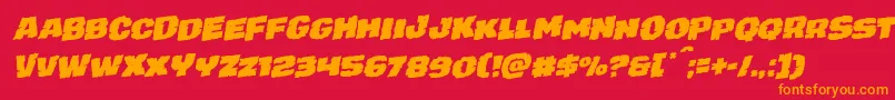 juggerrockrotal Font – Orange Fonts on Red Background