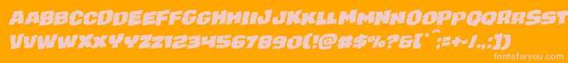 juggerrockrotal Font – Pink Fonts on Orange Background