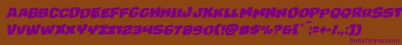 Czcionka juggerrockrotal – fioletowe czcionki na brązowym tle