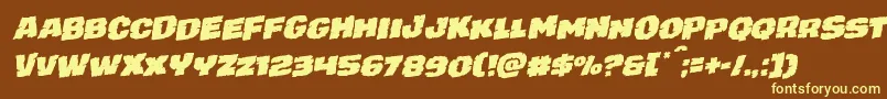 juggerrockrotal Font – Yellow Fonts on Brown Background