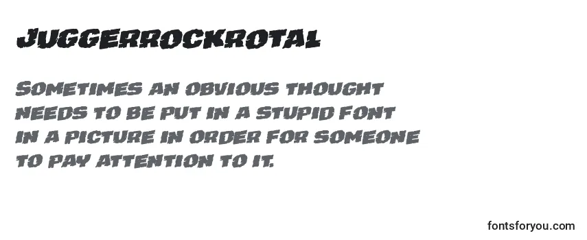 Review of the Juggerrockrotal Font