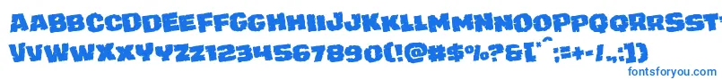juggerrockrotate Font – Blue Fonts on White Background