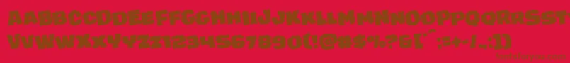 Czcionka juggerrockrotate – brązowe czcionki na czerwonym tle