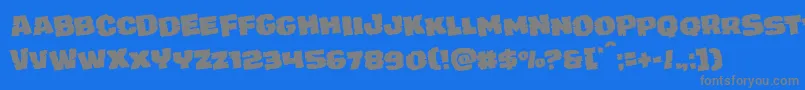 Weitere Informationen zur juggerrockrotate-Schriftart juggerrockrotate-Schriftart – Graue Schriften auf blauem Hintergrund