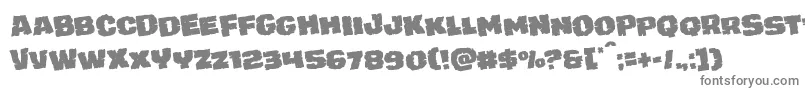 フォントjuggerrockrotate – 白い背景に灰色の文字