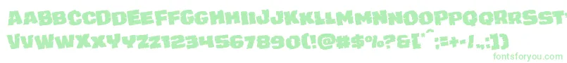 juggerrockrotate Font – Green Fonts on White Background