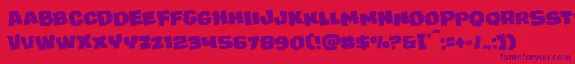 juggerrockrotate Font – Purple Fonts on Red Background