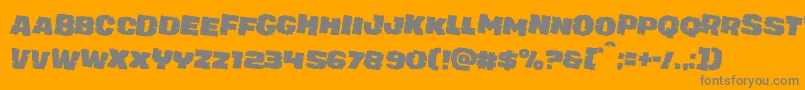 juggerrockrotate2 Font – Gray Fonts on Orange Background