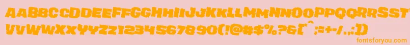 juggerrockrotate2 Font – Orange Fonts on Pink Background