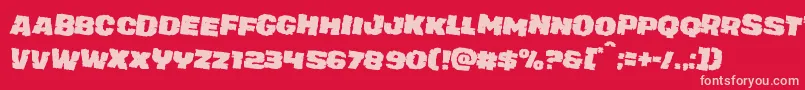 juggerrockrotate2 Font – Pink Fonts on Red Background