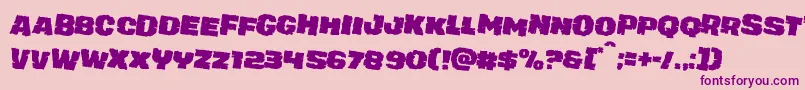 juggerrockrotate2 Font – Purple Fonts on Pink Background