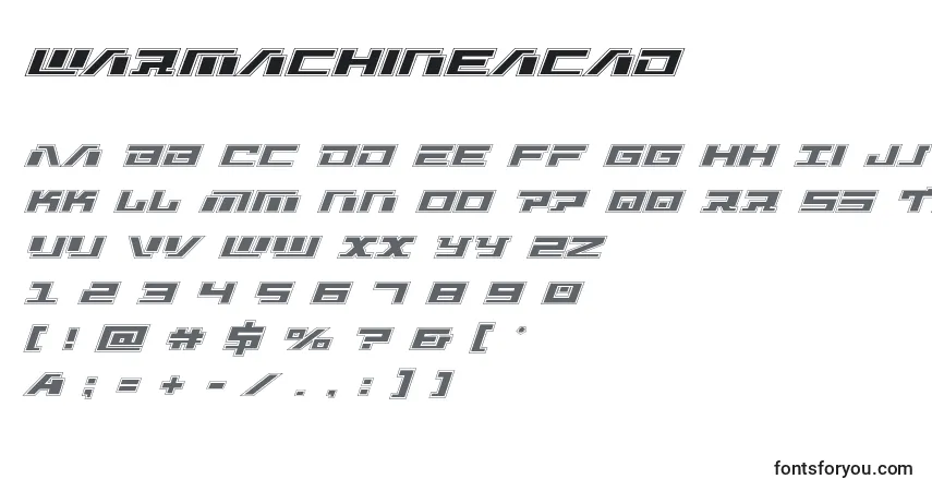 Fuente Warmachineacad - alfabeto, números, caracteres especiales