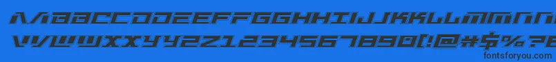 Warmachineacad Font – Black Fonts on Blue Background