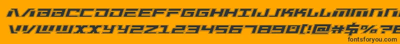 Warmachineacad Font – Black Fonts on Orange Background