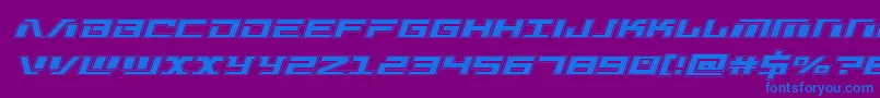 Warmachineacad Font – Blue Fonts on Purple Background