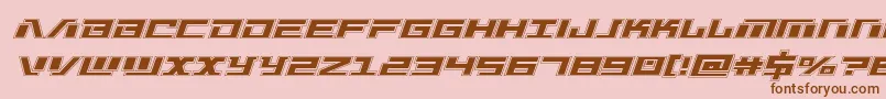 Шрифт Warmachineacad – коричневые шрифты на розовом фоне