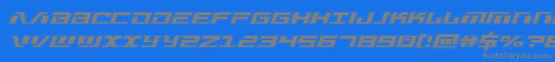 Warmachineacad Font – Gray Fonts on Blue Background