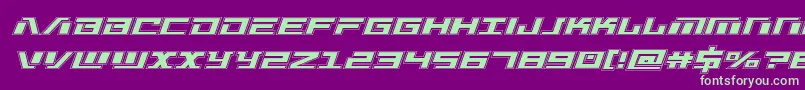 Warmachineacad Font – Green Fonts on Purple Background